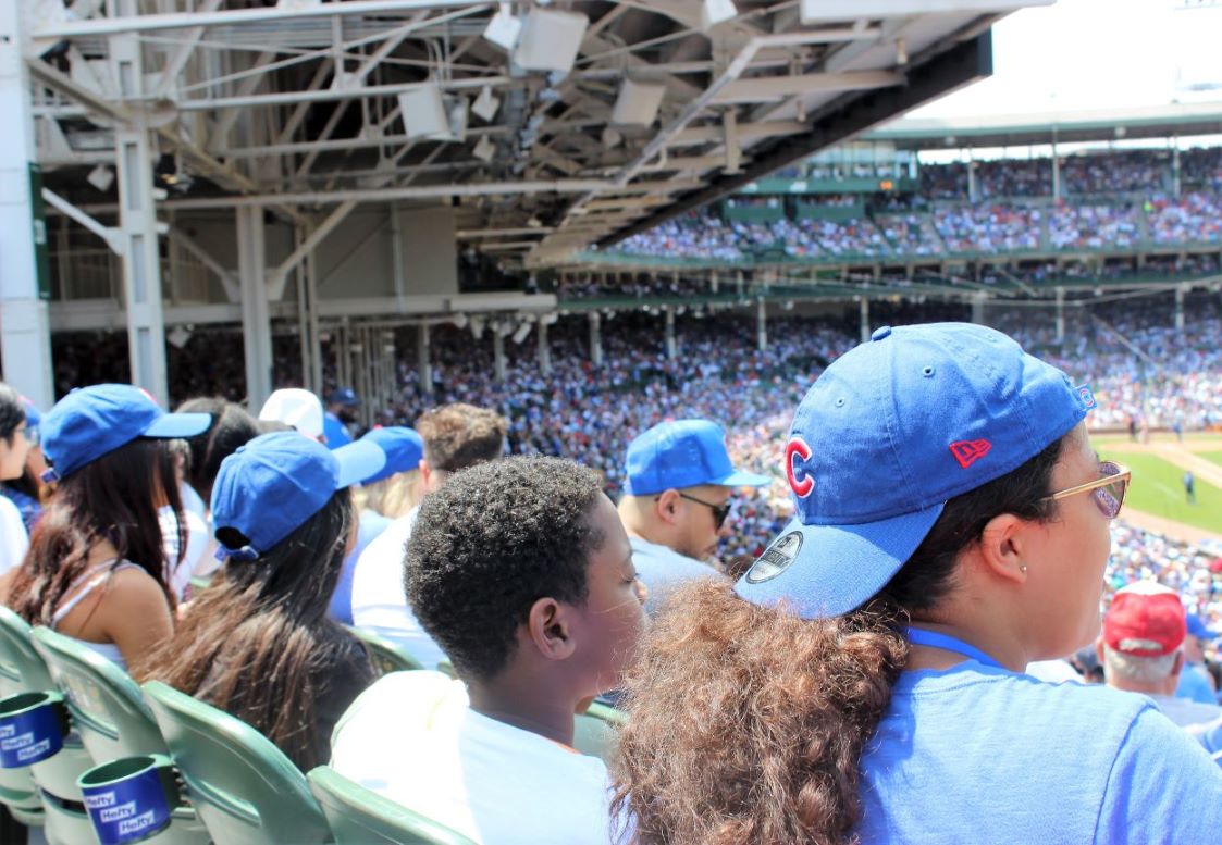 Y.O.U.th attending a Cubs game